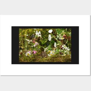 mouse in the wild flowers Posters and Art